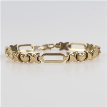 10kt Gold Hollow Bracelet