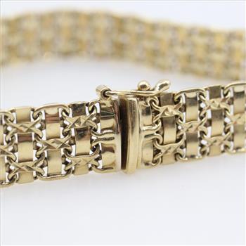 10kt Gold Hollow Bracelet
