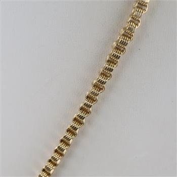 10kt Gold Hollow Cable Chain Necklace