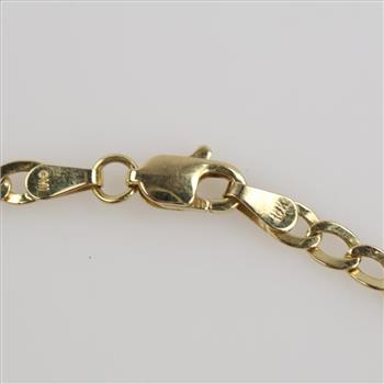10kt Gold Hollow Chain Bracelet