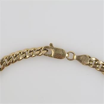 10kt Gold Hollow Chain Bracelet