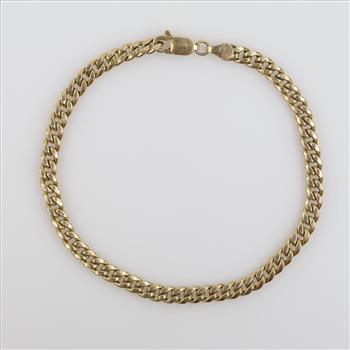 10kt Gold Hollow Chain Bracelet