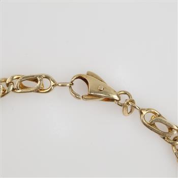 10kt Gold Hollow Chain Bracelet
