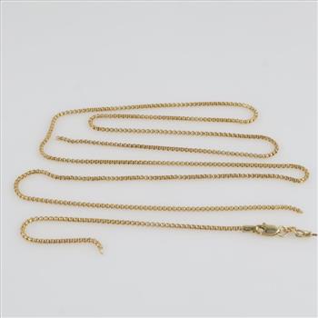 10kt Gold Hollow Chain Neckalce