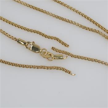 10kt Gold Hollow Chain Neckalce