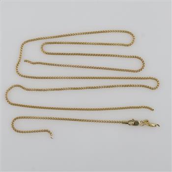 10kt Gold Hollow Chain Neckalce