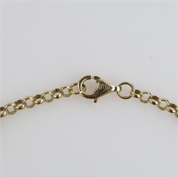 10kt Gold Hollow Charm Bracelet