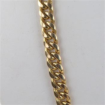 10kt Gold Hollow Cuban Link Necklace