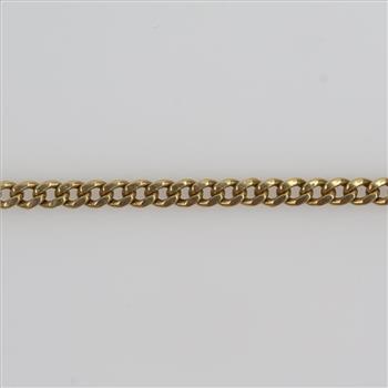 10kt Gold Hollow Curb Chain Necklace
