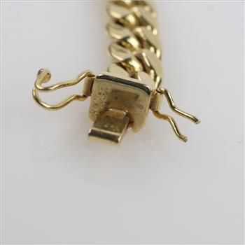 10kt Gold Hollow Curb Link Necklace
