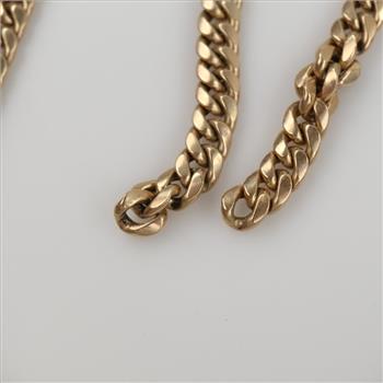 10kt Gold Hollow Curb Link Necklace