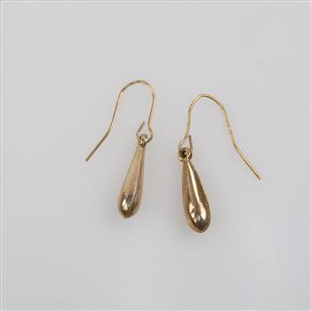 10kt Gold Hollow Dangle Earrings