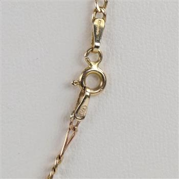 10kt Gold Hollow Figaro Chain Necklace
