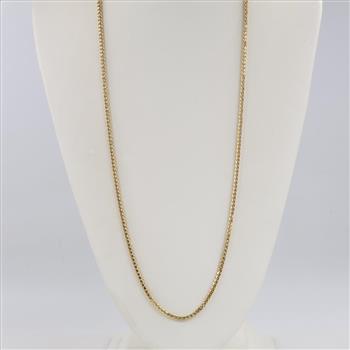 10kt Gold Hollow Foxtail Chain Necklace