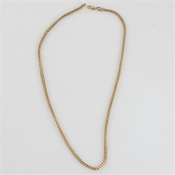 10kt Gold Hollow Foxtail Link Necklace