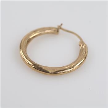 10kt Gold Hollow Hoop