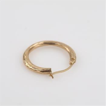 10kt Gold Hollow Hoop