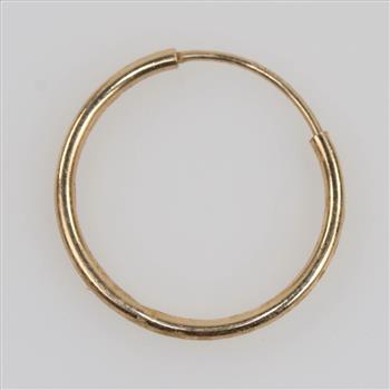 10kt Gold Hollow Hoop Earring