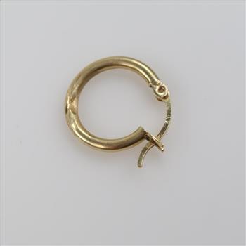 10kt Gold Hollow Hoop Earring