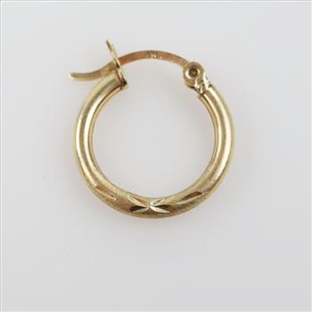 10kt Gold Hollow Hoop Earring