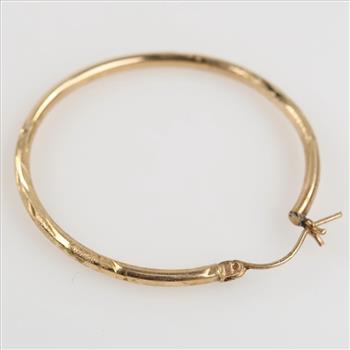 10kt Gold Hollow Hoop Earring