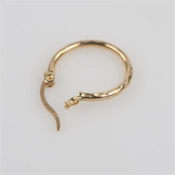 10kt Gold Hollow Hoop Earring