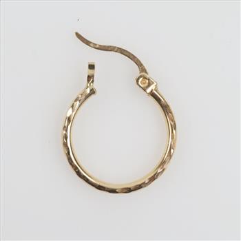 10kt Gold Hollow Hoop Earring