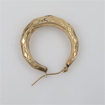 10kt Gold Hollow Hoop Earring