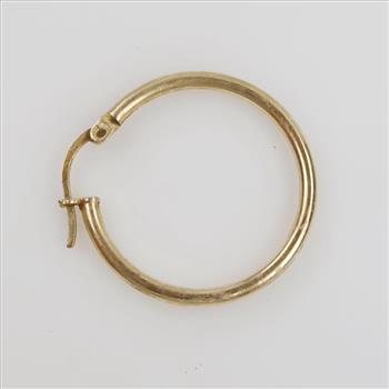 10kt Gold Hollow Hoop Earring