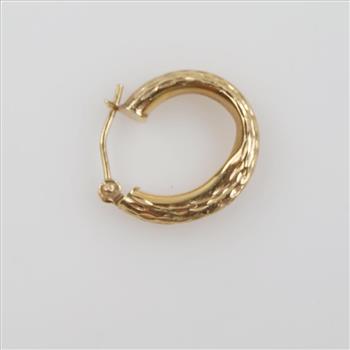 10kt Gold Hollow Hoop Earring