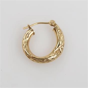 10kt Gold Hollow Hoop Earring