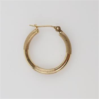 10kt Gold Hollow Hoop Earring