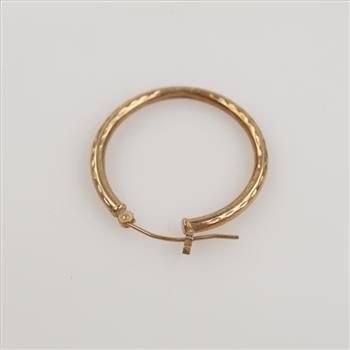 10kt Gold Hollow Hoop Earring