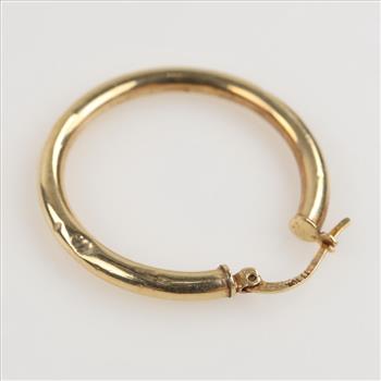 10kt Gold Hollow Hoop Earring