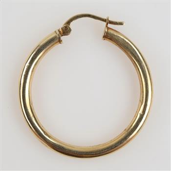 10kt Gold Hollow Hoop Earring