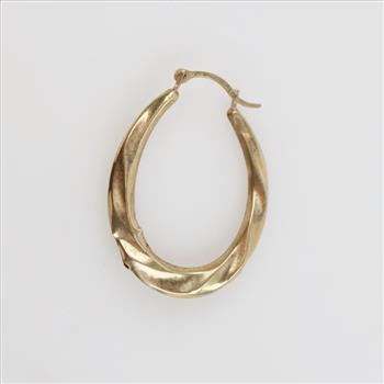 10kt Gold Hollow Hoop Earring