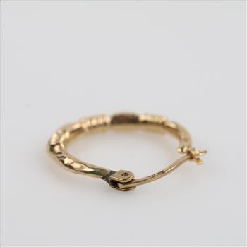 10kt Gold Hollow Hoop Earring