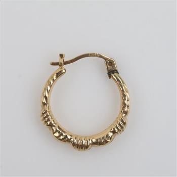 10kt Gold Hollow Hoop Earring
