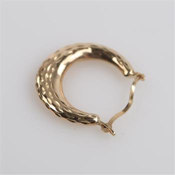 10kt Gold Hollow Hoop Earring