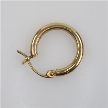 10kt Gold Hollow Hoop Earring