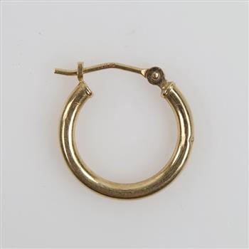 10kt Gold Hollow Hoop Earring