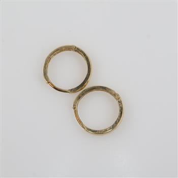 10kt Gold Hollow Hoop Earrings