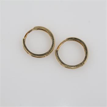 10kt Gold Hollow Hoop Earrings