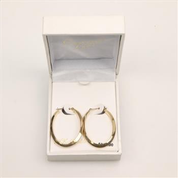 10kt Gold Hollow Hoop Earrings