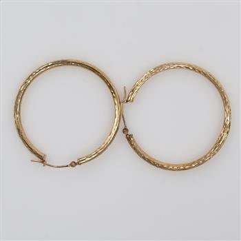 10kt Gold Hollow Hoops