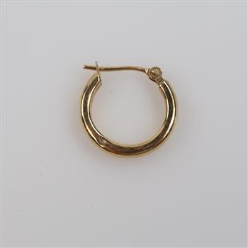 10kt Gold Hollow Huggie Hoop Earring
