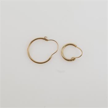 10kt Gold Hollow Jewelry, 2 Pieces