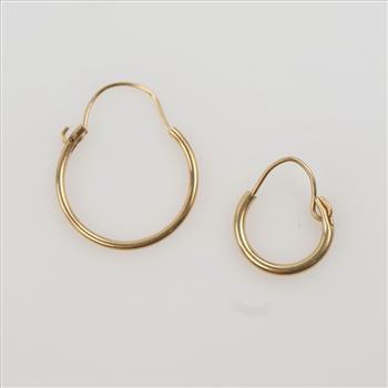 10kt Gold Hollow Jewelry, 2 Pieces