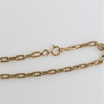 10kt Gold Hollow Link Bracelet