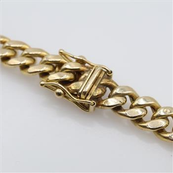 10kt Gold Hollow Link Bracelet